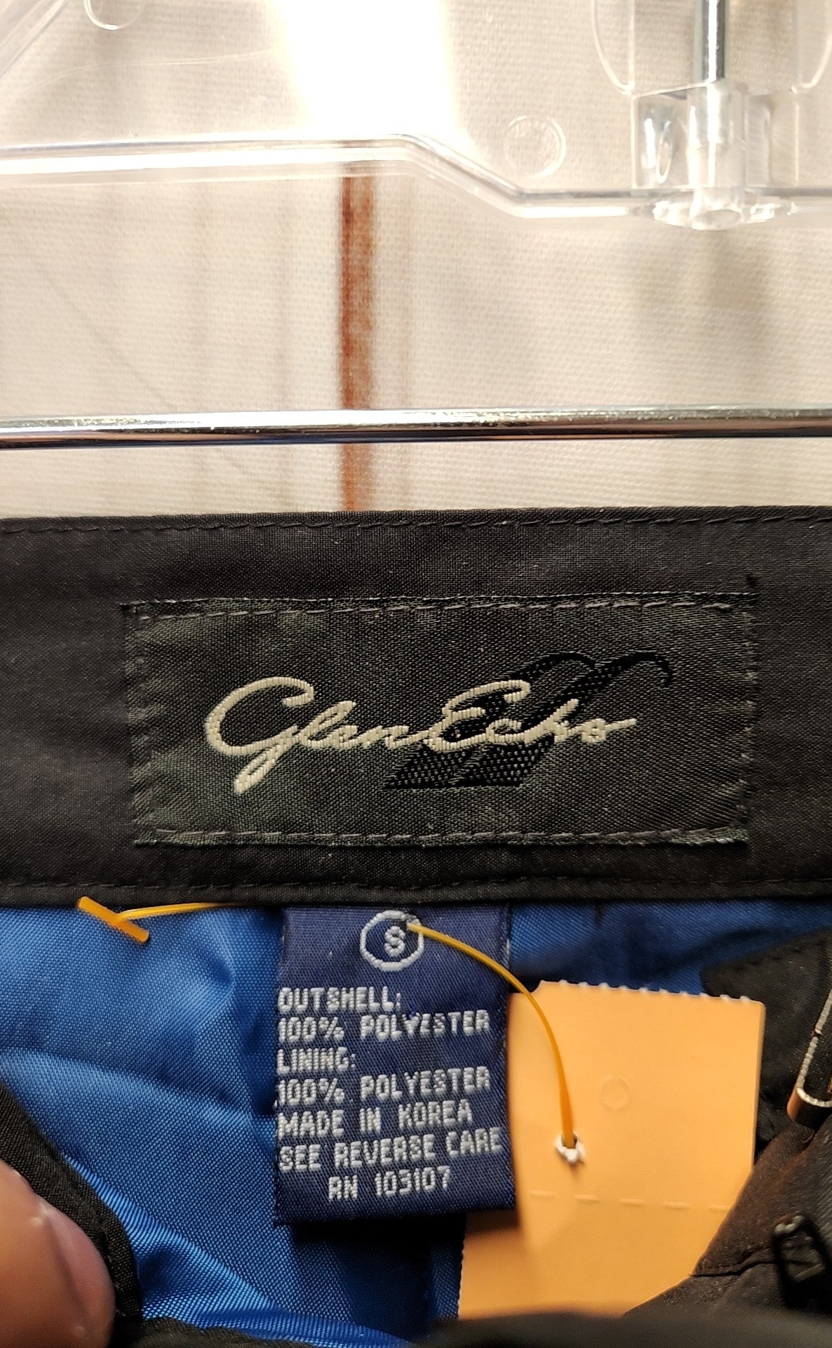 NWT Glen Echo Women's Size S Black Rain Pants