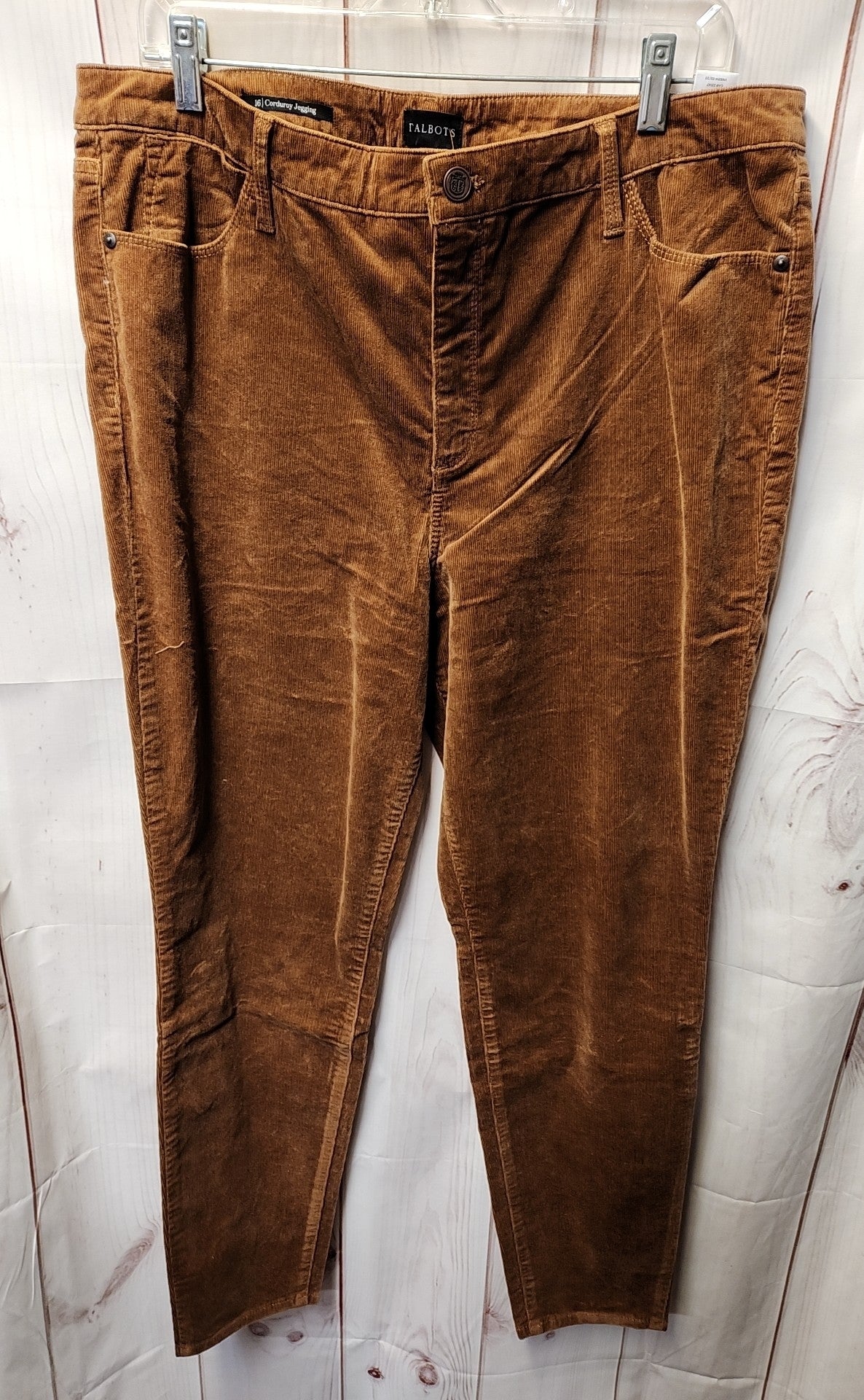 NWT Talbots Women's Size 16 Brown Corduroy Jeggings Pants