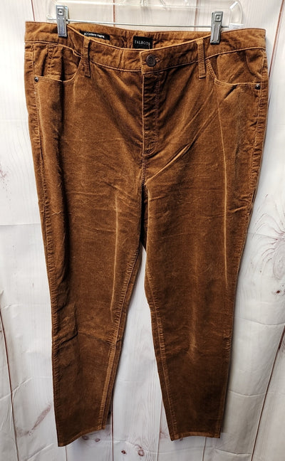 NWT Talbots Women's Size 16 Brown Corduroy Jeggings Pants
