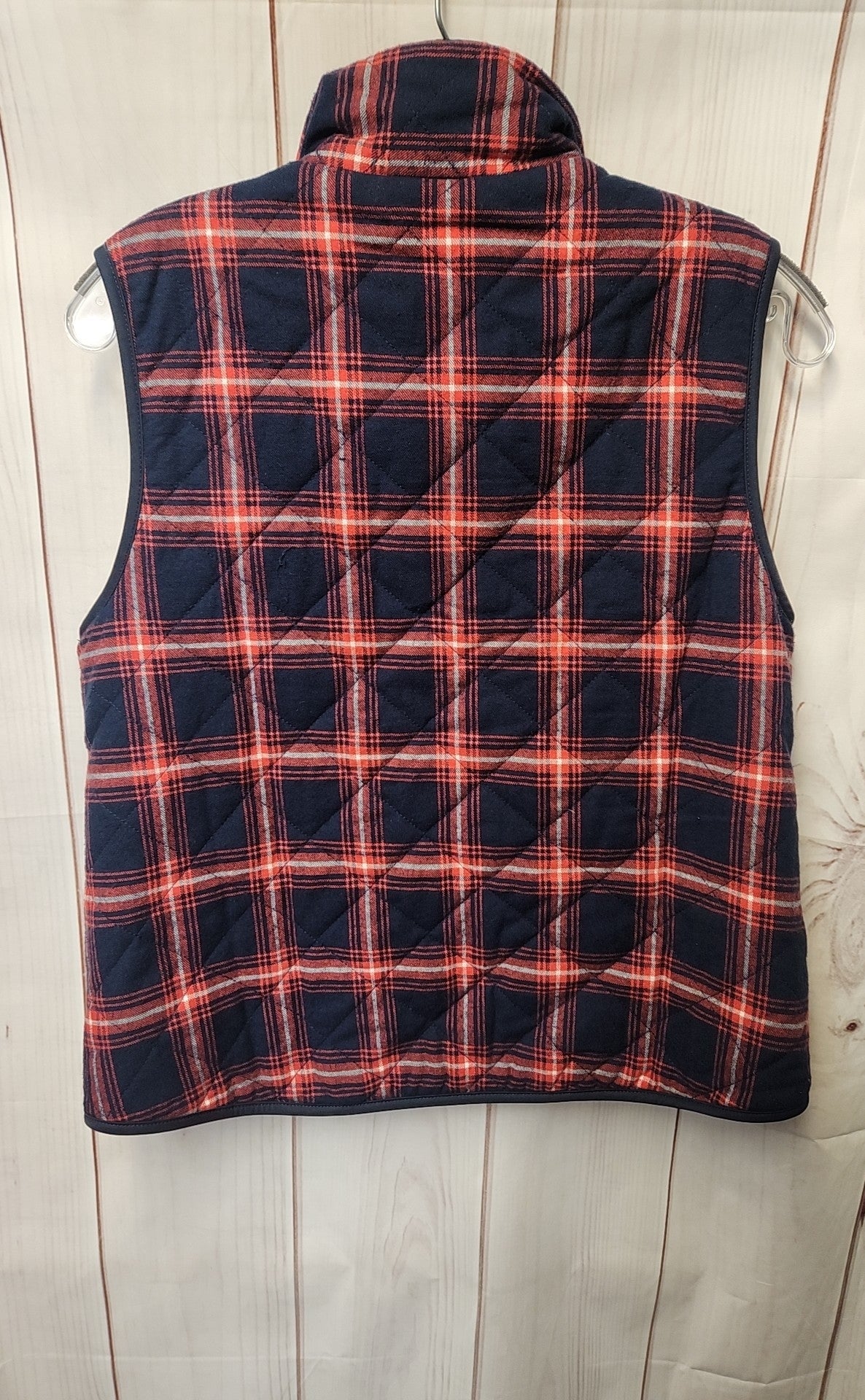 NWT Mia & Tess Women's Size M Blue Plaid Vest