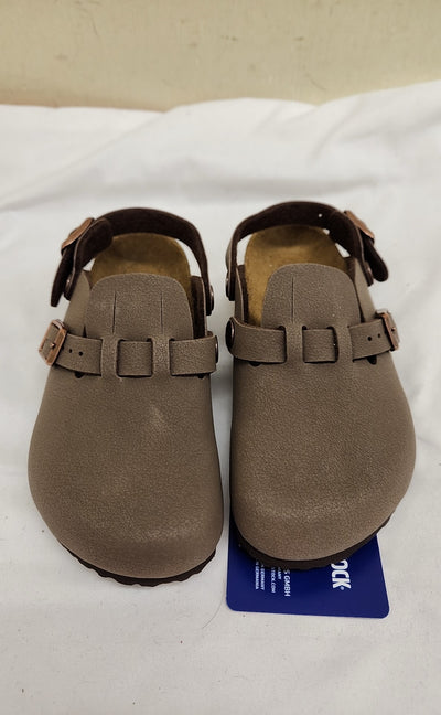 NWT Birkenstock Girl's Size 9 Brown Boston Clogs Shoes