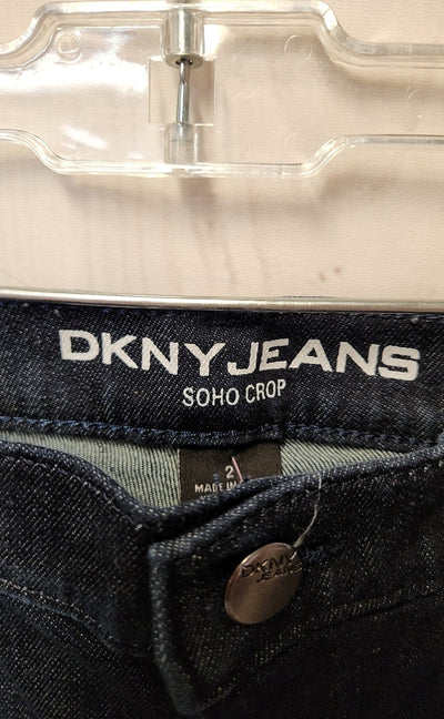 DKNY Women's Size 26 (1-2) Blue Jeans Soho Crop