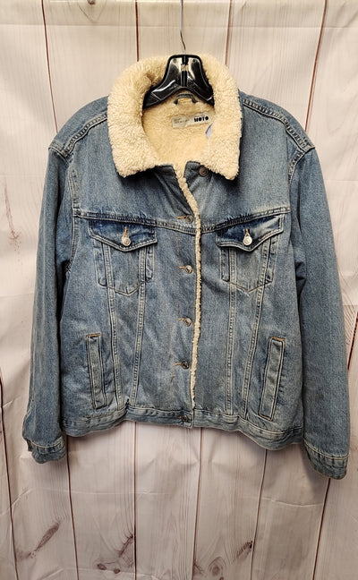 Topshop Women's Size 12 Petite Blue Jacket