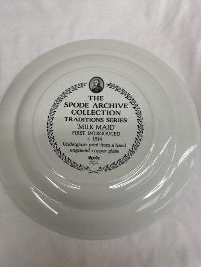 Spode Achive Collection Traditions Series "Milk Maid" Plate