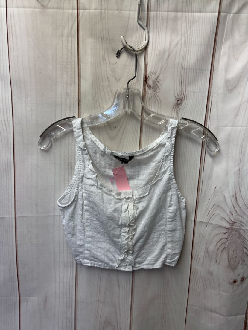 Haoduoyi Women's Size M White Sleeveless Top