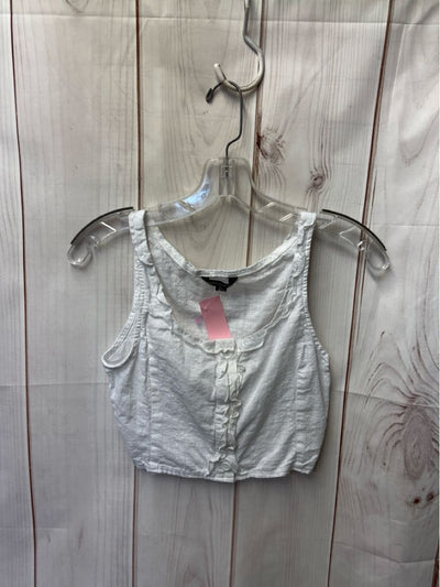 Haoduoyi Women's Size M White Sleeveless Top