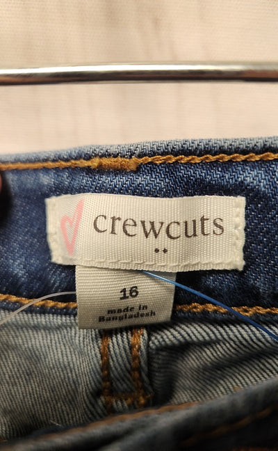 NWT Crewcuts Girl's Size 16 Blue Jeans Wide Leg