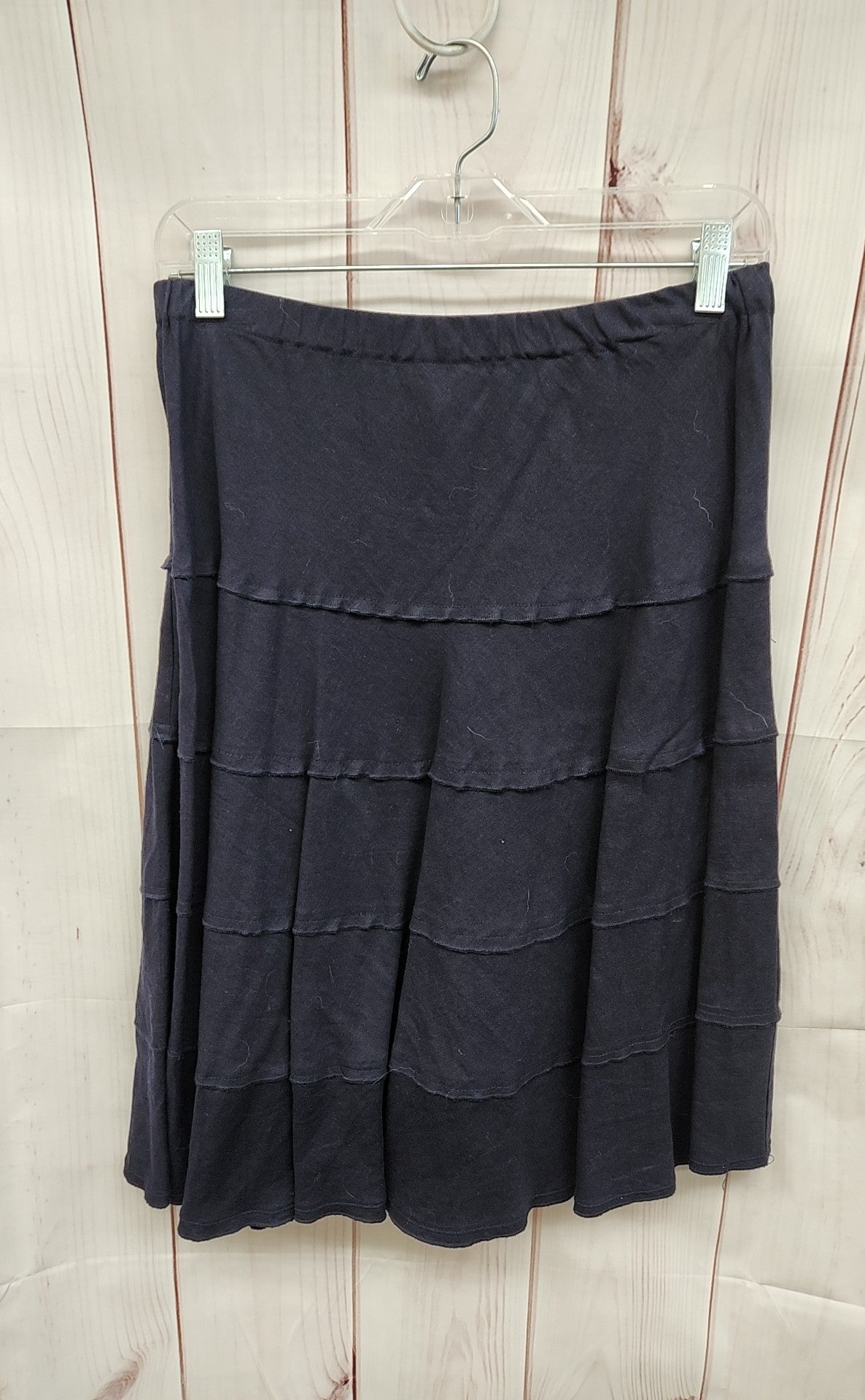 Chelsea & Theodore Women's Size M Navy Linen Blend Skirt