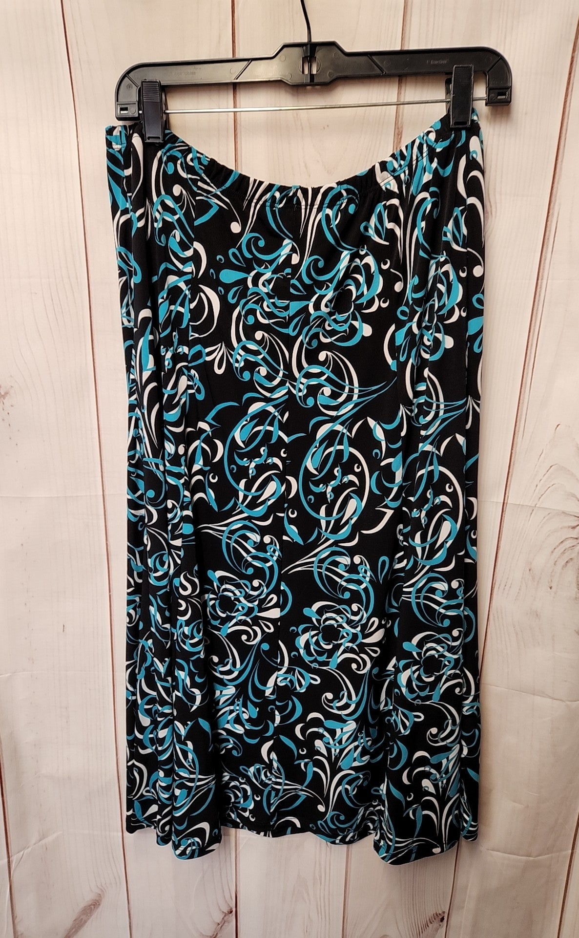 JM Collection Women's Size L Black & Blue Skirt