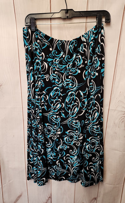 JM Collection Women's Size L Black & Blue Skirt