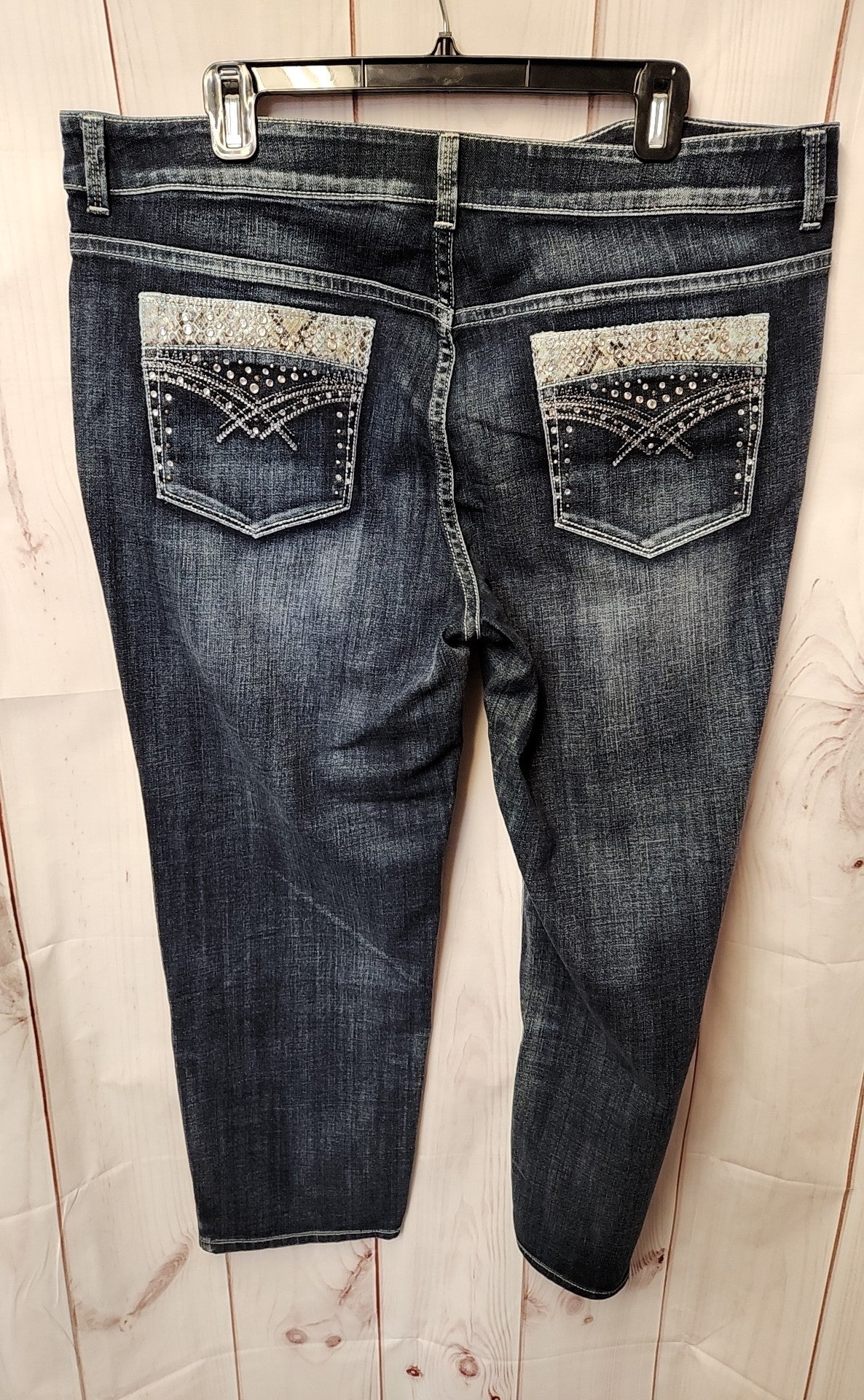 NWT Chico's Platinum Denim Women's Size 3 = US 16 Blue Jeans