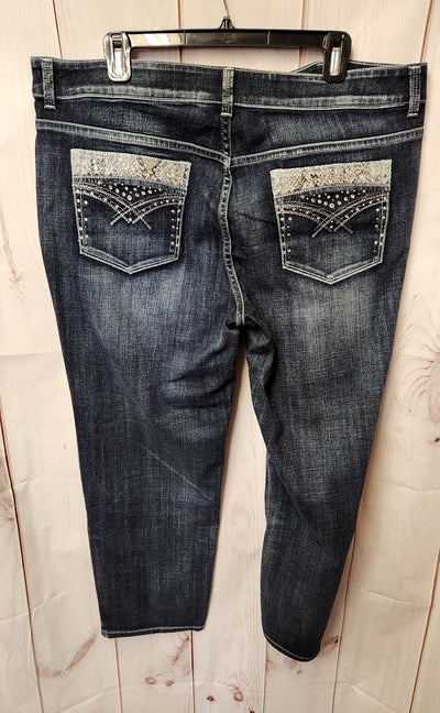 NWT Chico's Platinum Denim Women's Size 3 = US 16 Blue Jeans