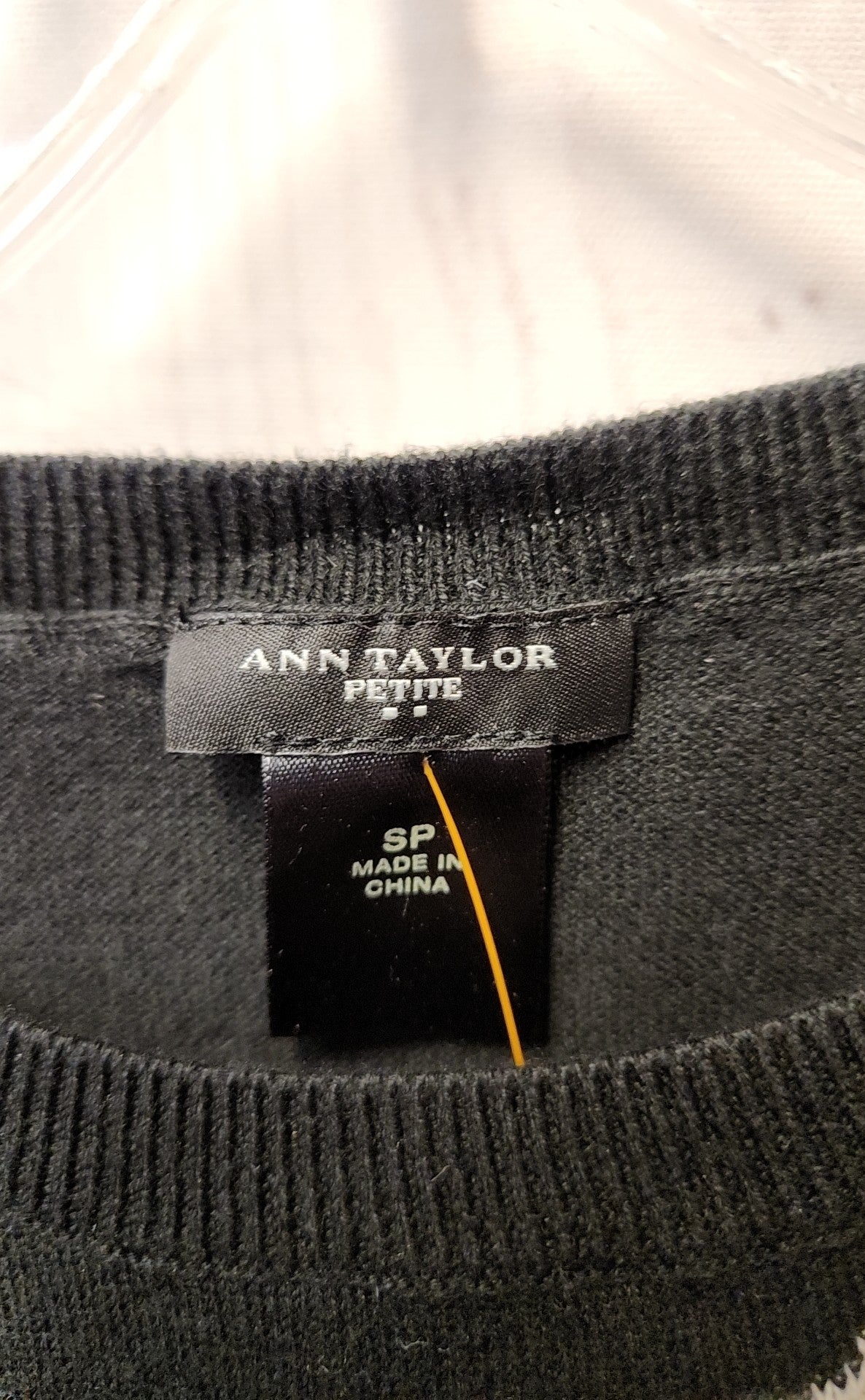 Ann Taylor Women's Size S Petite Black Floral Sweater