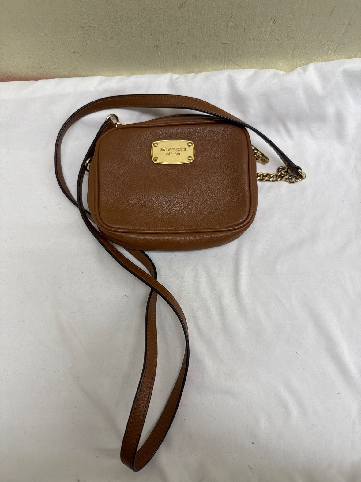 Michael Kors Brown Leather Crossbody Purse Bag