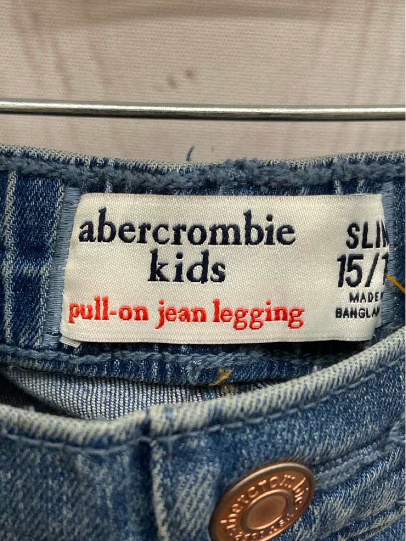 abercrombie Girl's Size 15/16 Blue Jeans Pull-on Jean Legging
