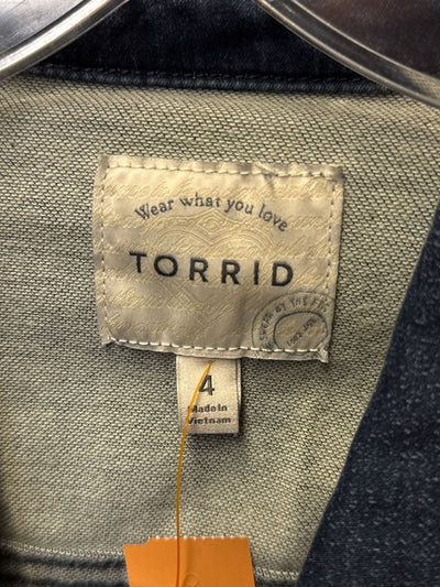 Torrid Women's Size 4X Blue Short Sleeve Top