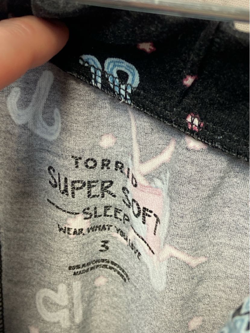 Torrid Women's Size 3 Black PJ Bottoms