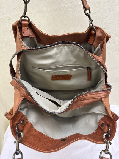 American Leather Co Brown Leather Tote Bag
