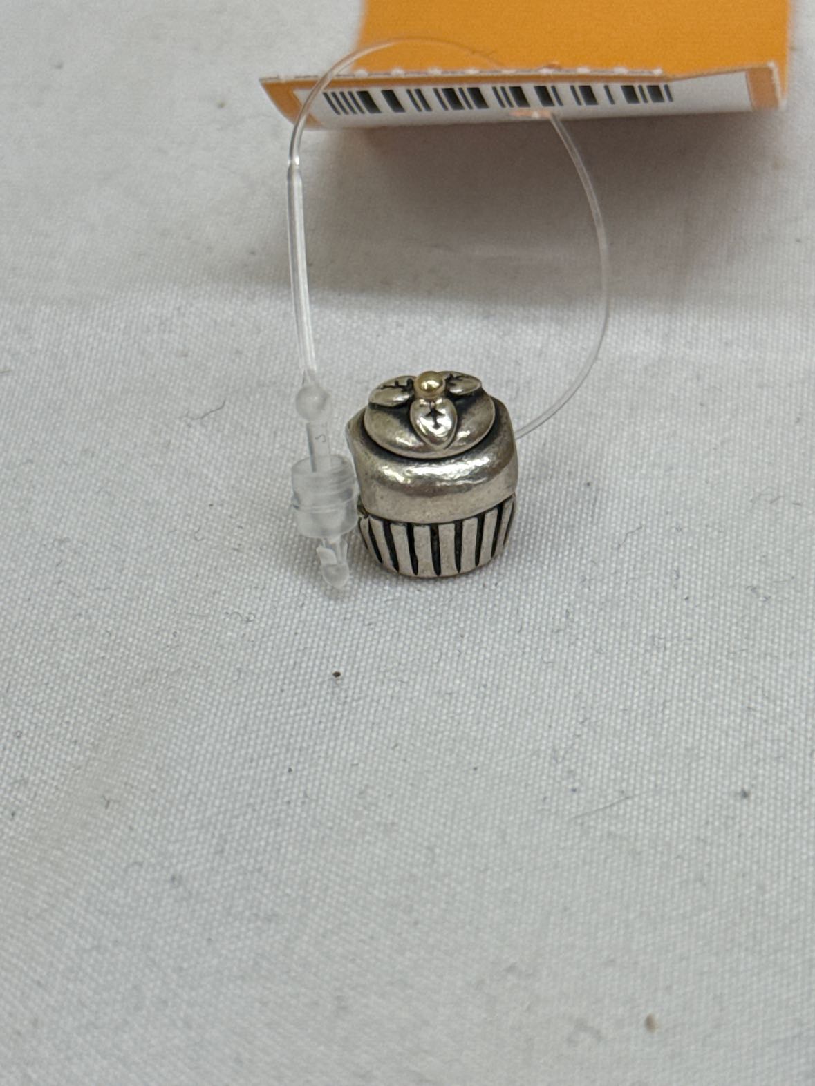 Pandora .925 ALE Sterling Silver Cupcake 14k Tip Charm