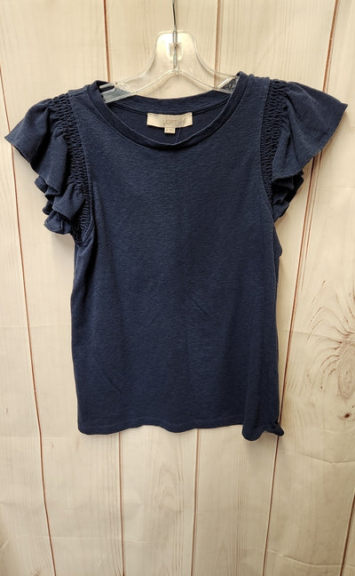 Loft Women's Size XS Navy Short Sleeve Top