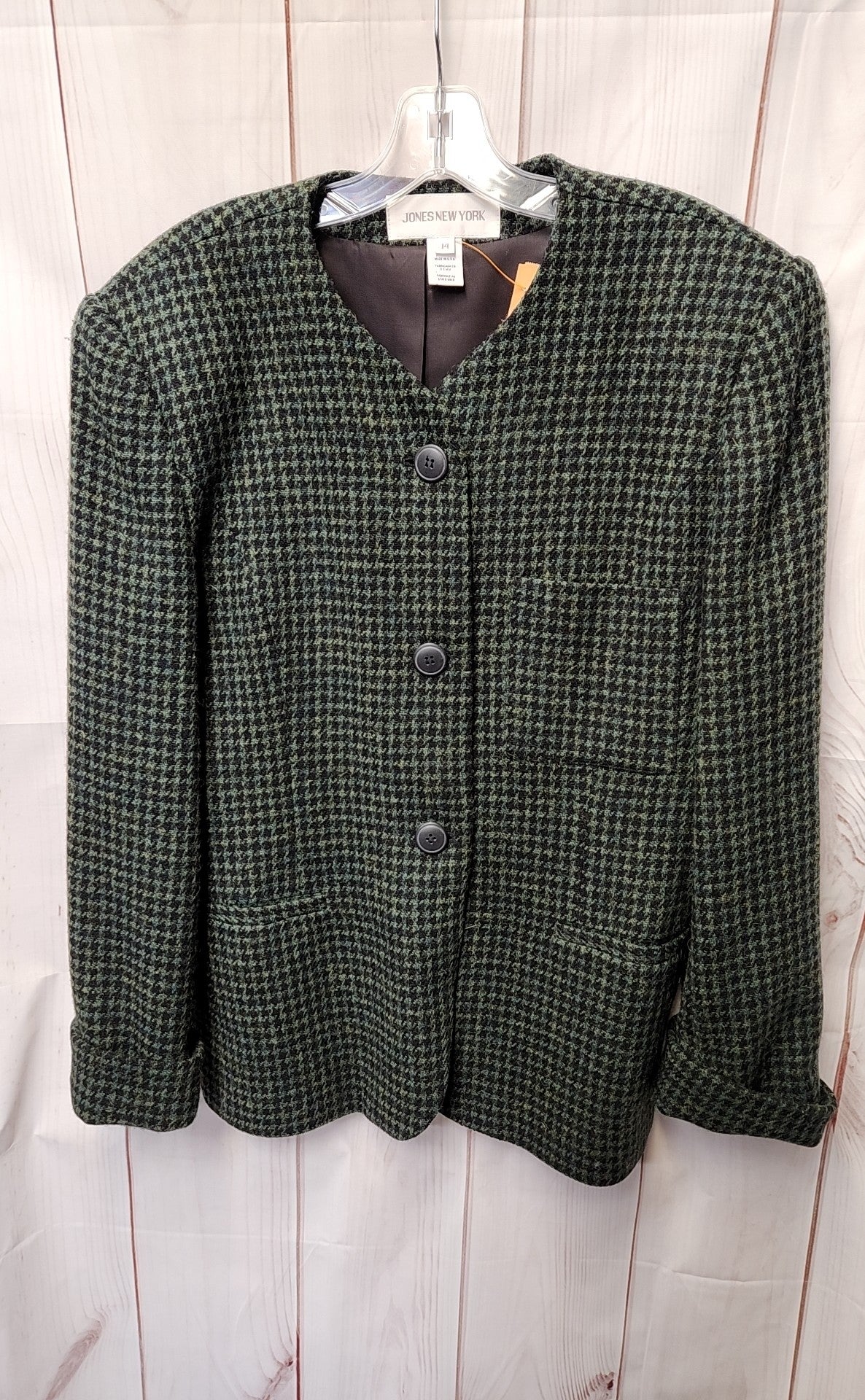 Jones New York Women's Size 14 Black & Green Jacket