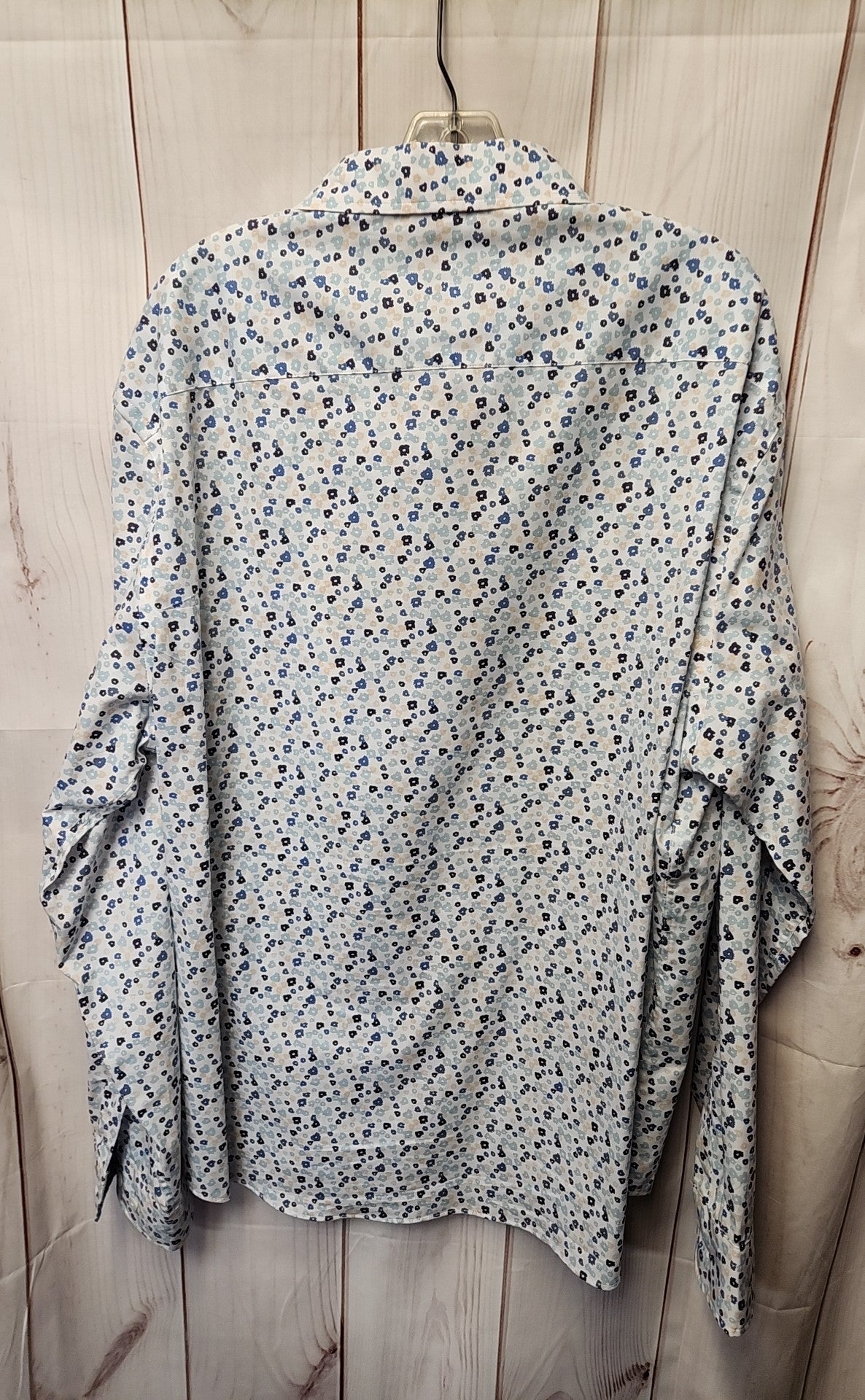 Pronto Uomo Men's Size XXL Blue Floral Shirt