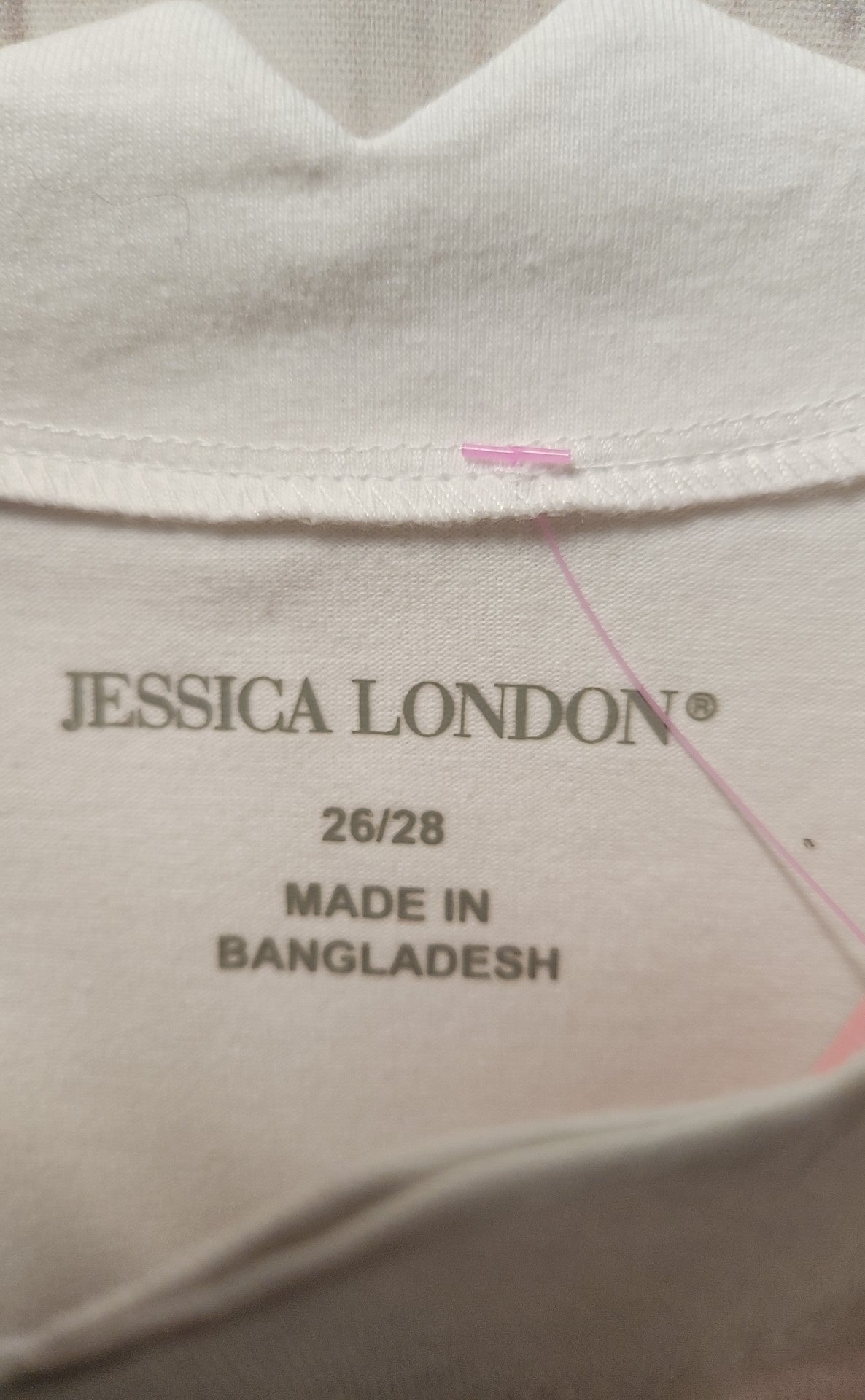 Jessica London Women's Size 26/28 White 3/4 Sleeve Top