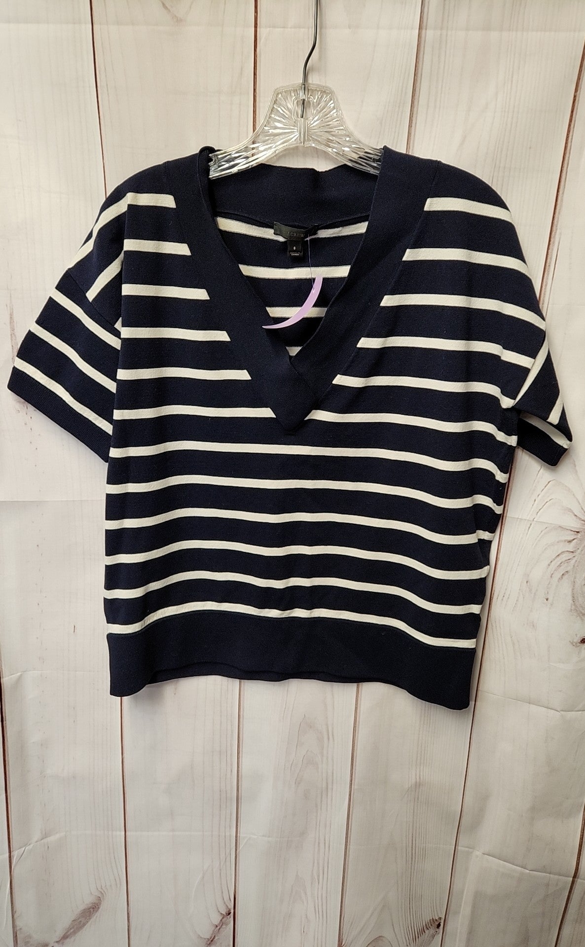 J Crew Women's Size S Navy Short Sleeve Top