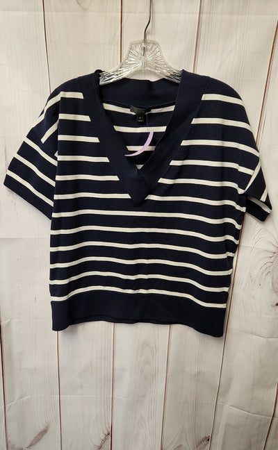 J Crew Women's Size S Navy Short Sleeve Top