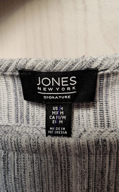 Jones New York Women's Size M Gray Short Sleeve Top