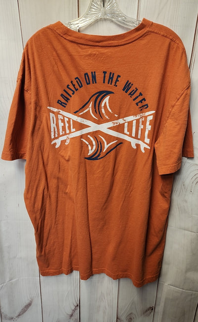 Reel Life Men's Size XL Orange Shirt