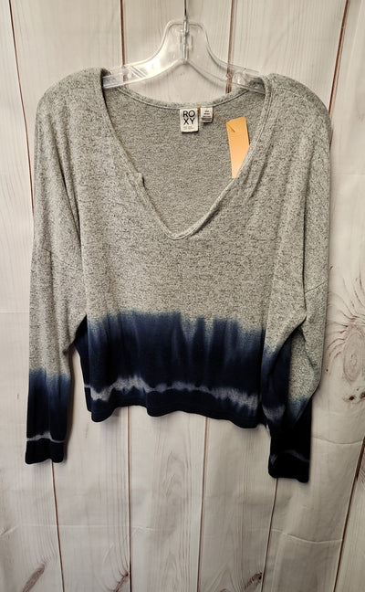 Roxy Women's Size M Gray & Blue Sweater