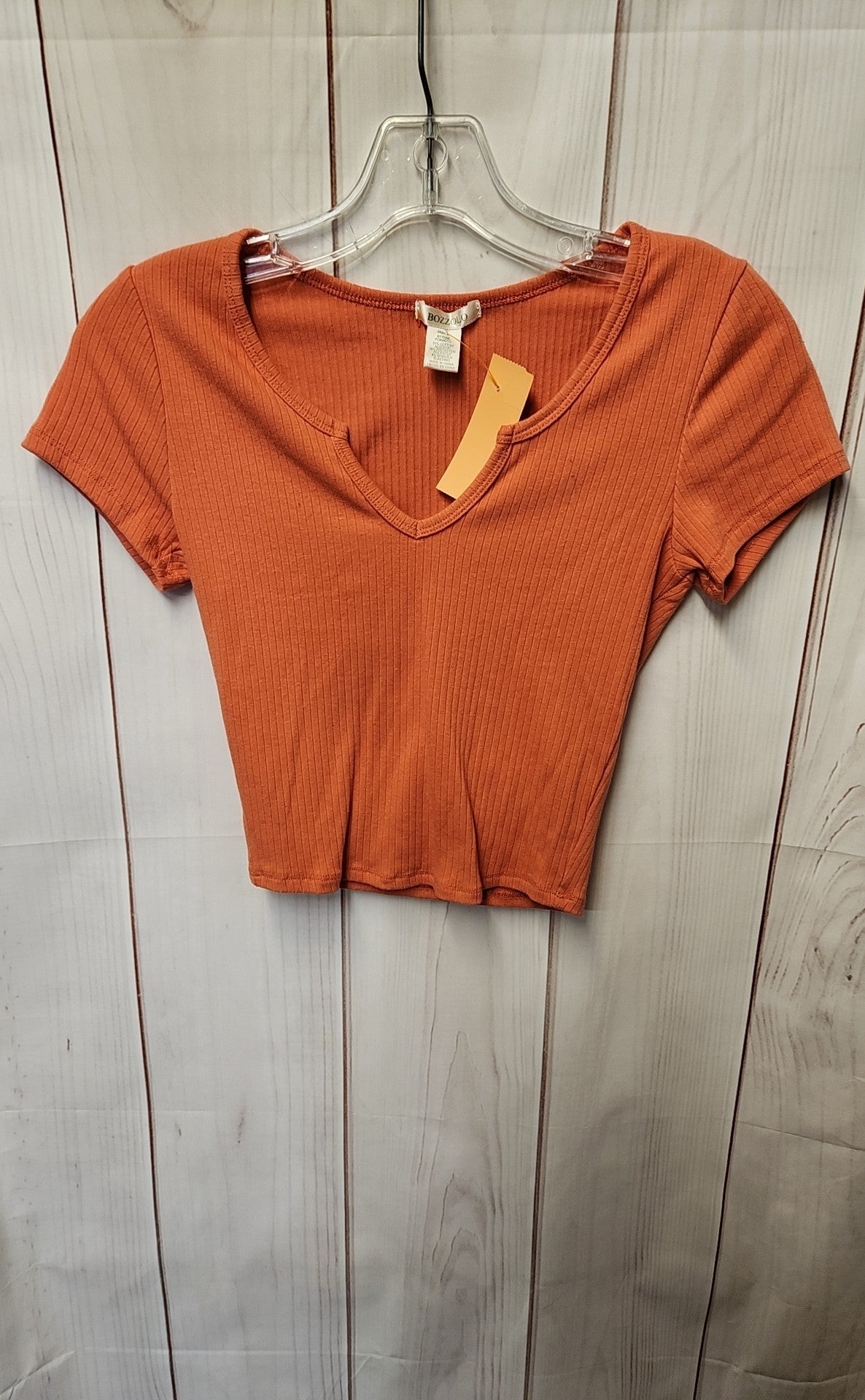 Bozzolo Women's Size S Orange Short Sleeve Top