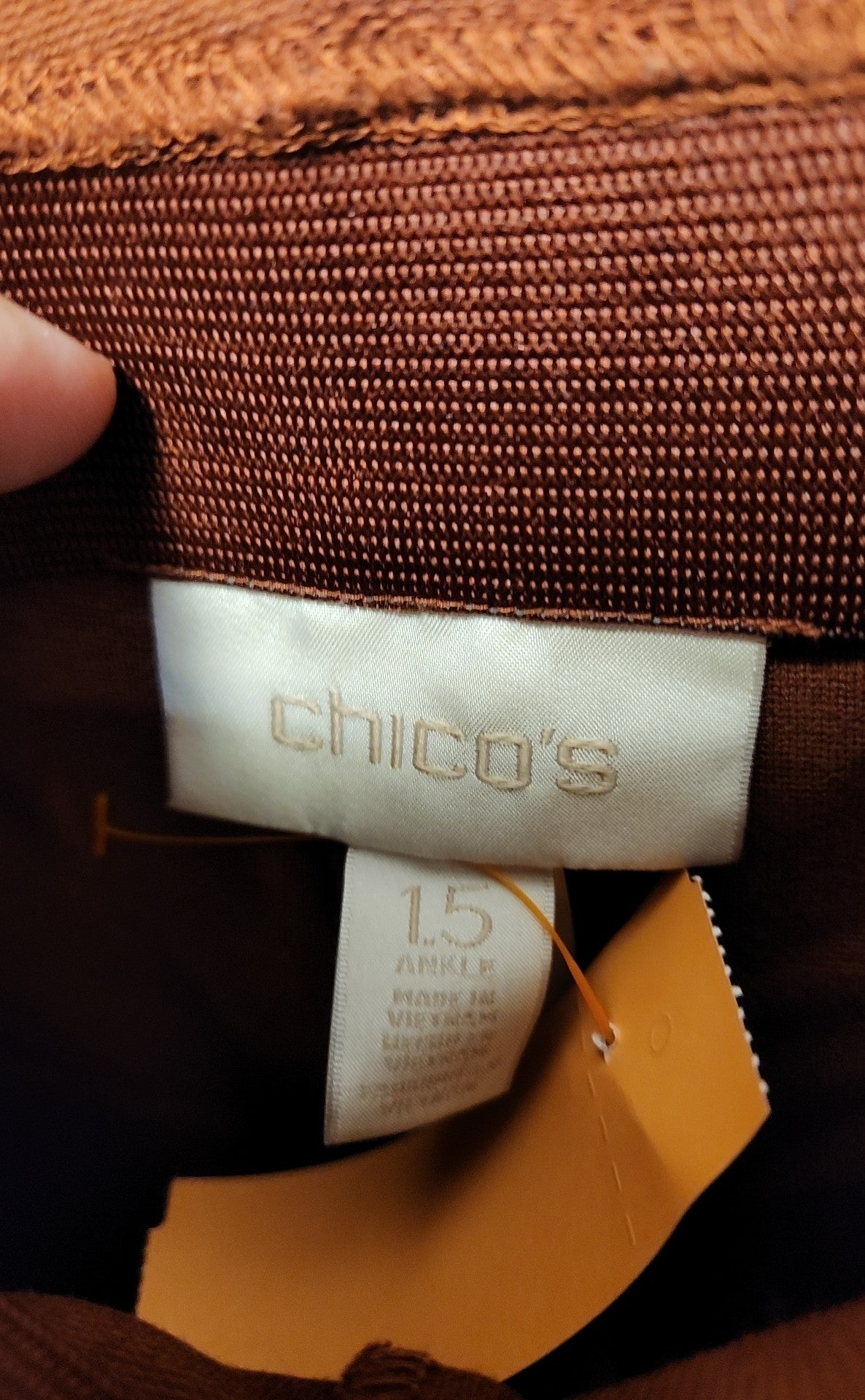 Chico's Women's Size 1.5 = US 10 Brown Pants Ankle