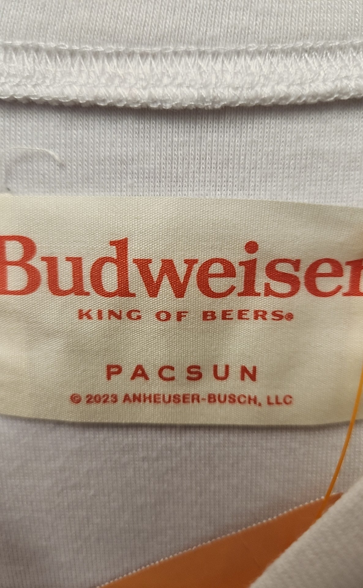 Budweiser Pacsun Women's Size M White Short Sleeve Top