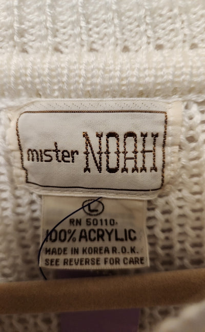 NWT Vintage Mister Noah Women's Size L White Sweater