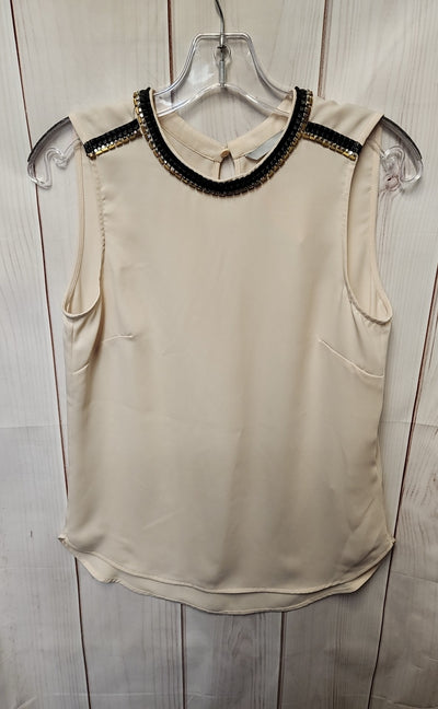 H&M Women's Size 8 Beige Sleeveless Top