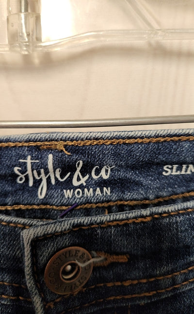 Style & Co Women's Size 33 (15-16) Blue Jeans Slim Leg