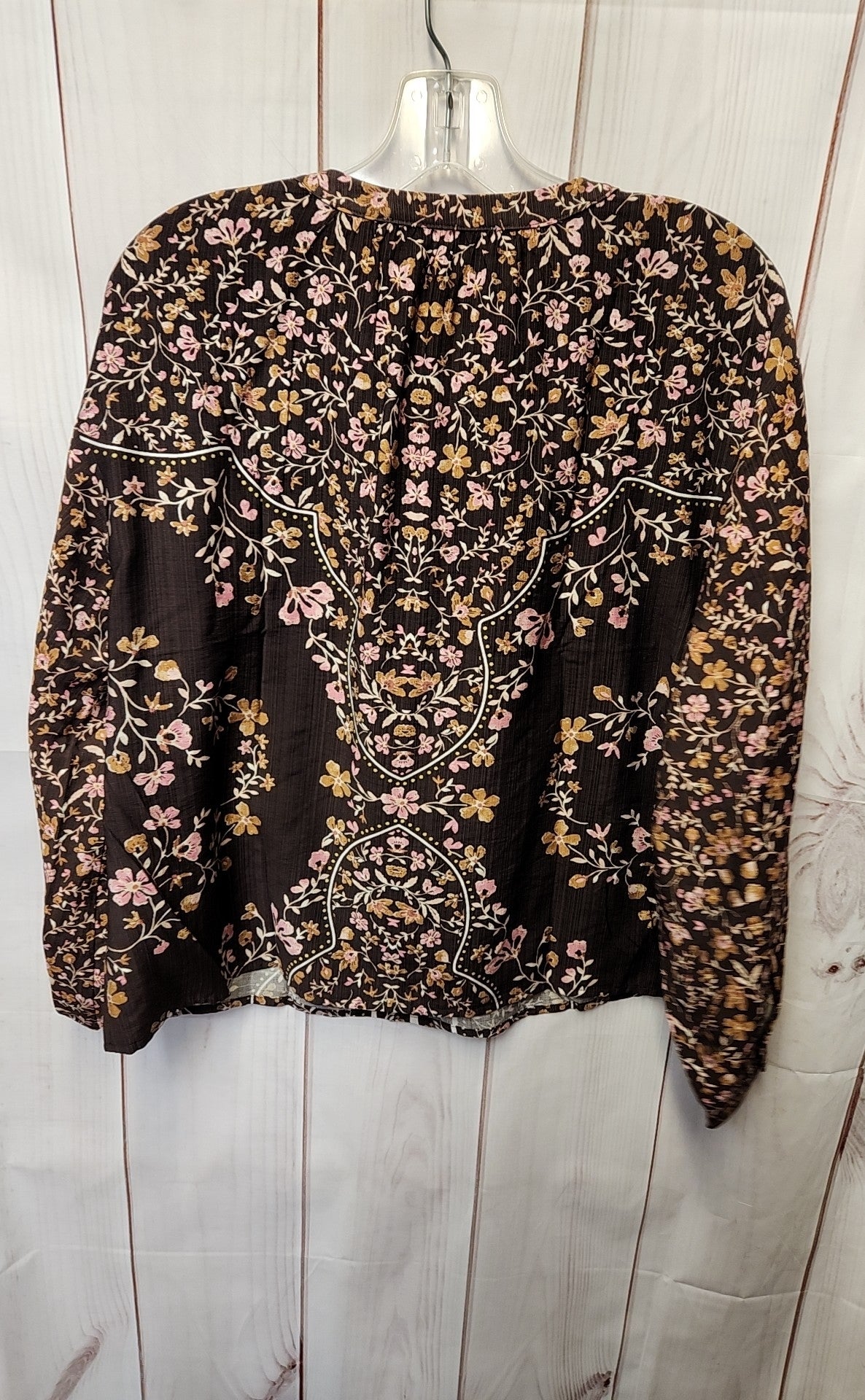 NWT Loft Women's Size S Brown Long Sleeve Top