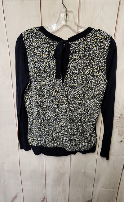 Loft Women's Size XS Petite Navy Long Sleeve Top