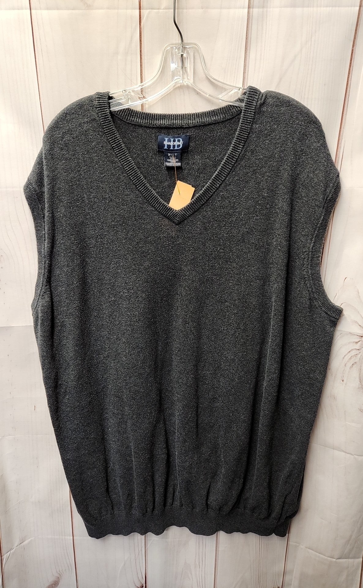 Harbor Bay Men's Size 2X Gray Vest