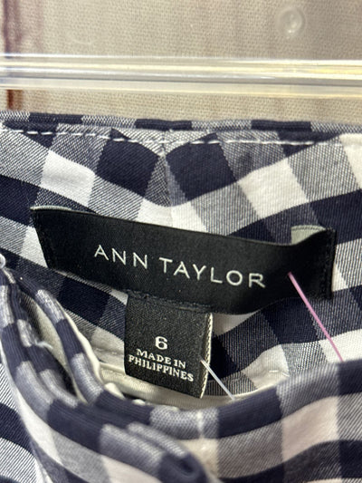 Ann Taylor Women's Size 6 White & Blue Pants