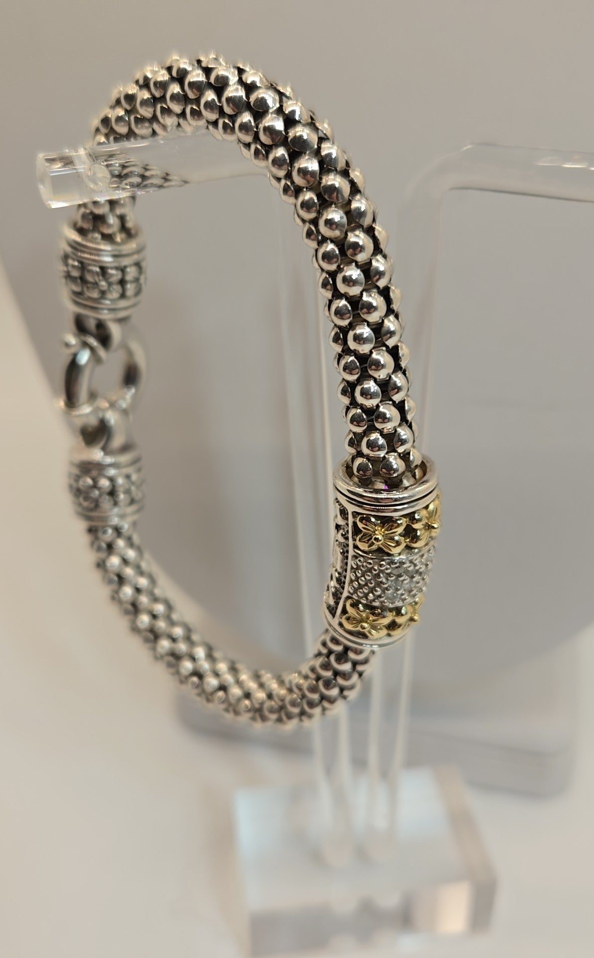 Gabrielle Bruni 14K Gold & .925 Sterling Silver Diamond Necklace & Bracelet Set