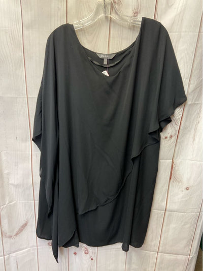 Ulla Popken Women's Size 24 Black Short Sleeve Top