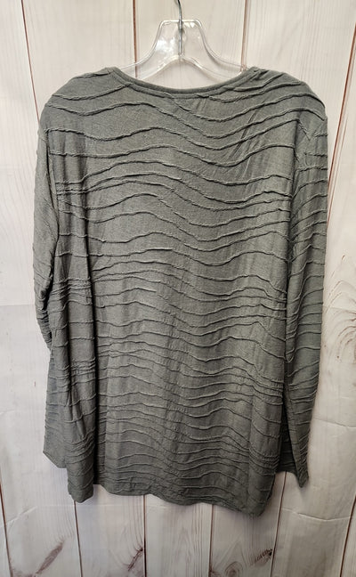Chico's Women's Size 3 = US XL Gray Long Sleeve Top