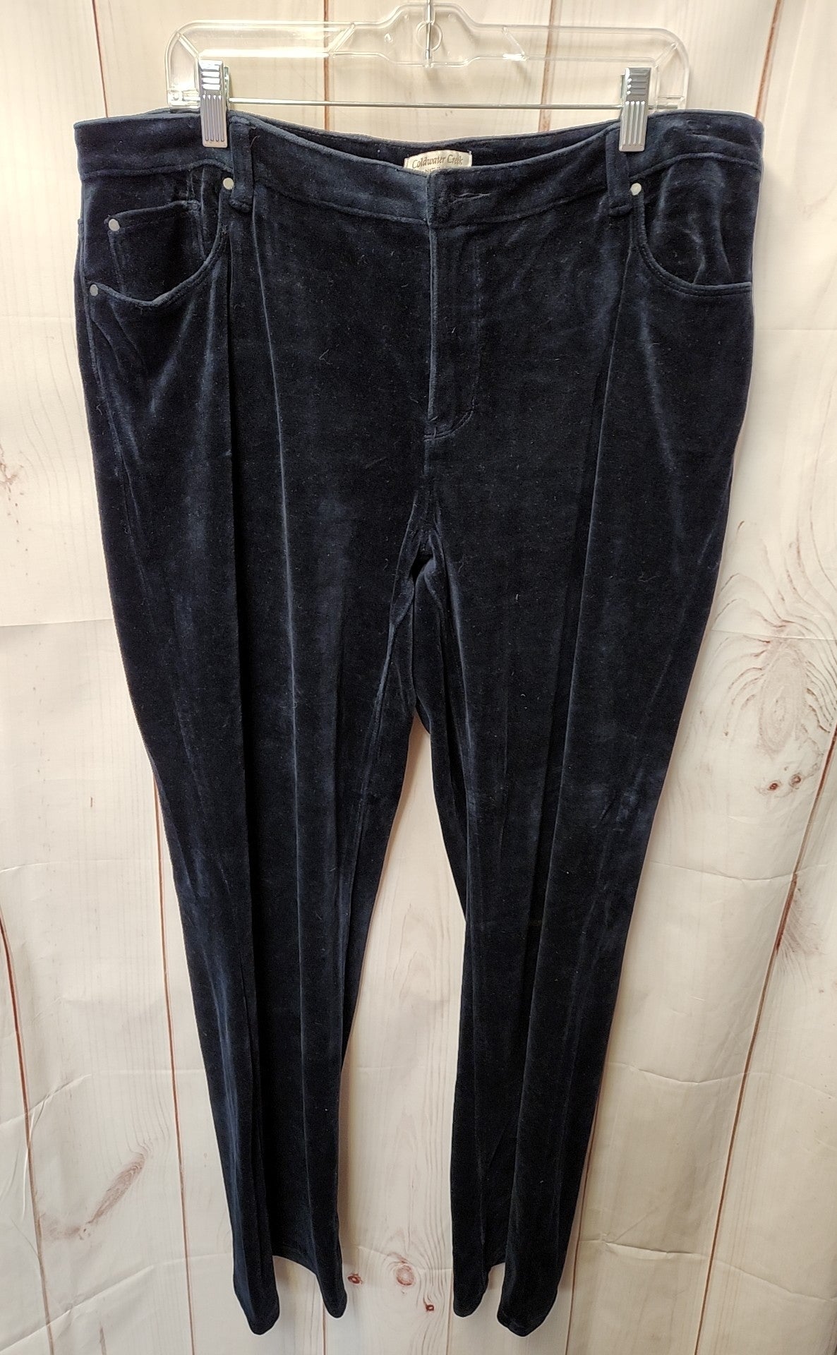 Coldwater Creek Women's Size 18 Navy Velour Pants