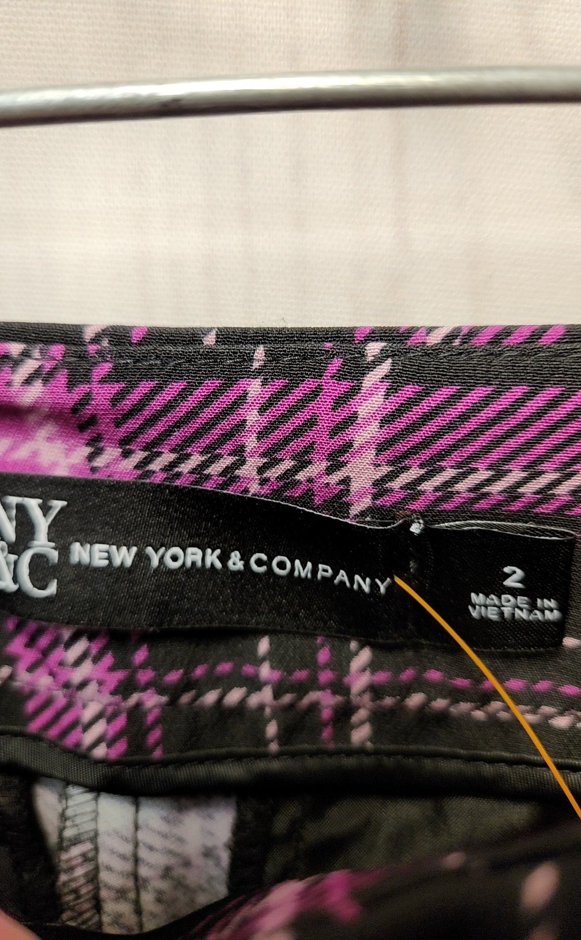 NY & Co Women's Size 2 Black & Purple Pants