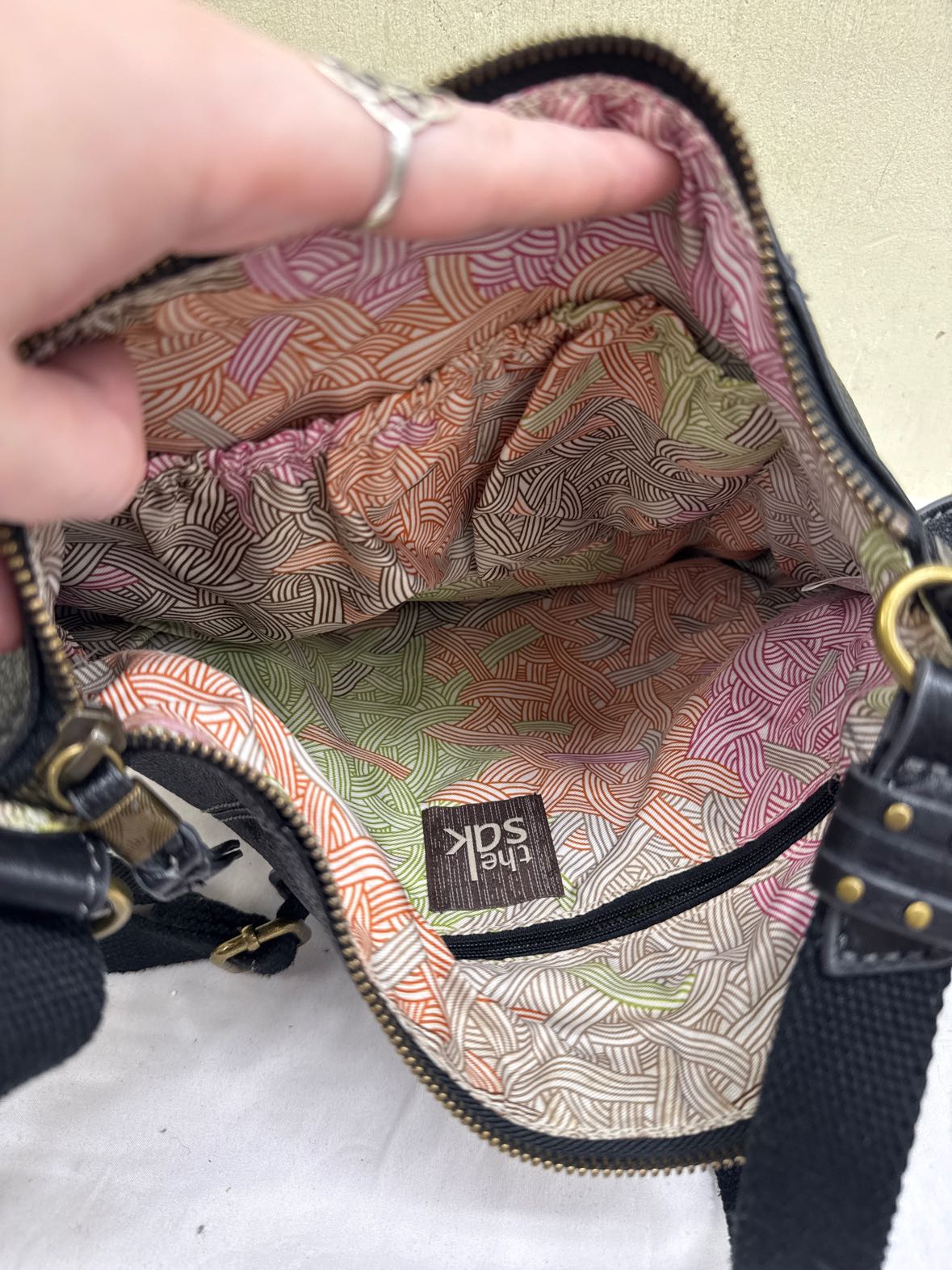 The Sak Black Leather Purse Bag