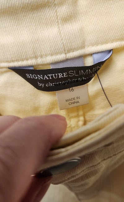 Christopher Banks Women's Size 33 (15-16) Yellow Jeans Signature Slimming