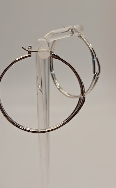 Kate Spade Silver Earrings - approx 1-1/4" - Hoops